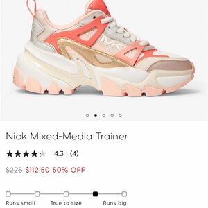 Michael Kors Nick Mixed-Media Trainer